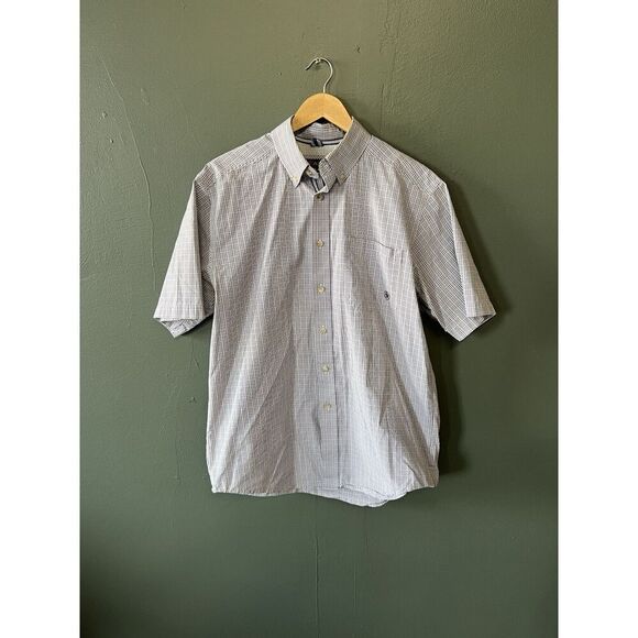 Ariat Pro Series Mens Plaid Short Sleeve Button Up Shirt Size Medium - Picture 1 of 3